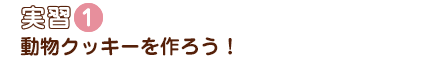 実習1動物クッキーを作ろう!