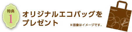 特典１オリジナルエコバッグをプレゼント