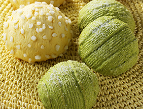 【08】ザクザクメロンパン＆抹茶メロンパン＆コッペパン