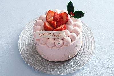 ピンクのショートケーキ ホームメイドクッキング京都教室