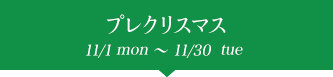 ץ쥯ꥹޥ 11/1mon〜11/30tue