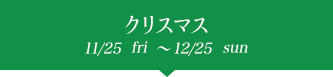 クリスマス 11/25fri〜12/25sun