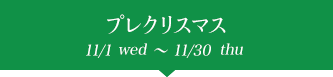 ץ쥯ꥹޥ 11/1tue〜11/30wed