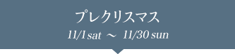 ץ쥯ꥹޥ 11/1fri〜11/30sat