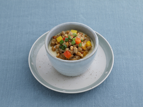 ピーナッツ風味の栄養満点豆乳茶碗蒸し