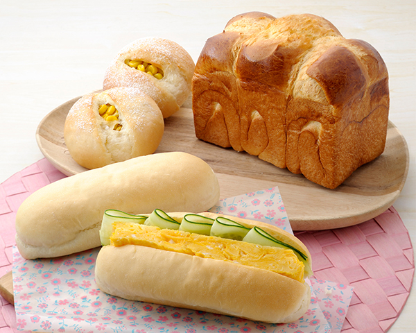 ホテル食パン/塩バターのコーンパン/やわらかコッペパン