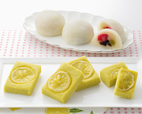 和菓子：みつ豆大福/しっとり檸檬