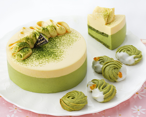 お茶のティラミスケーキ＆抹茶のサブレポッシュ
