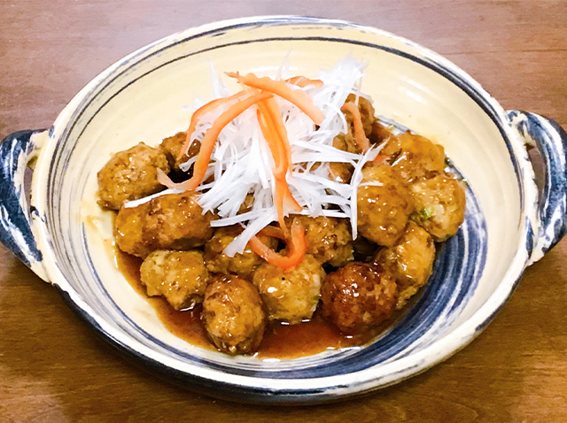 肉団子の黒酢あん