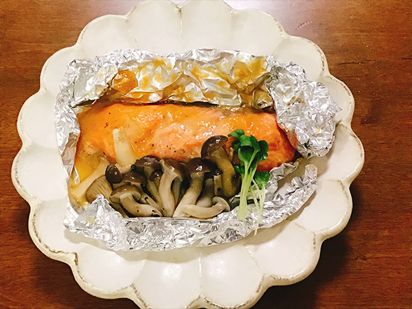 鮭のホイル焼き みそ風味