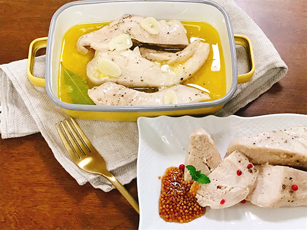 鶏むね肉の簡単コンフィ
