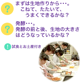 焼きカレーパン作りの実習をします
