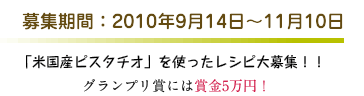 募集期間：2010年9月14日から11月10日