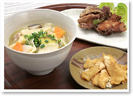 大分のだご汁・からあげ・やせうま