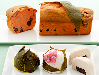 ケーキコース、さくらケイク／さくらもっちムース