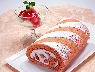 ケーキコース、さくらケイク／さくらもっちムース